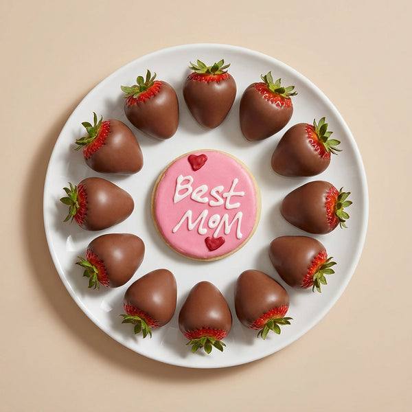Best Mom Cookie & Milk Dipped Strawberries Bundle