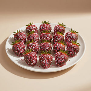 Dark Chocolate Covered Strawberries with Sprinkles