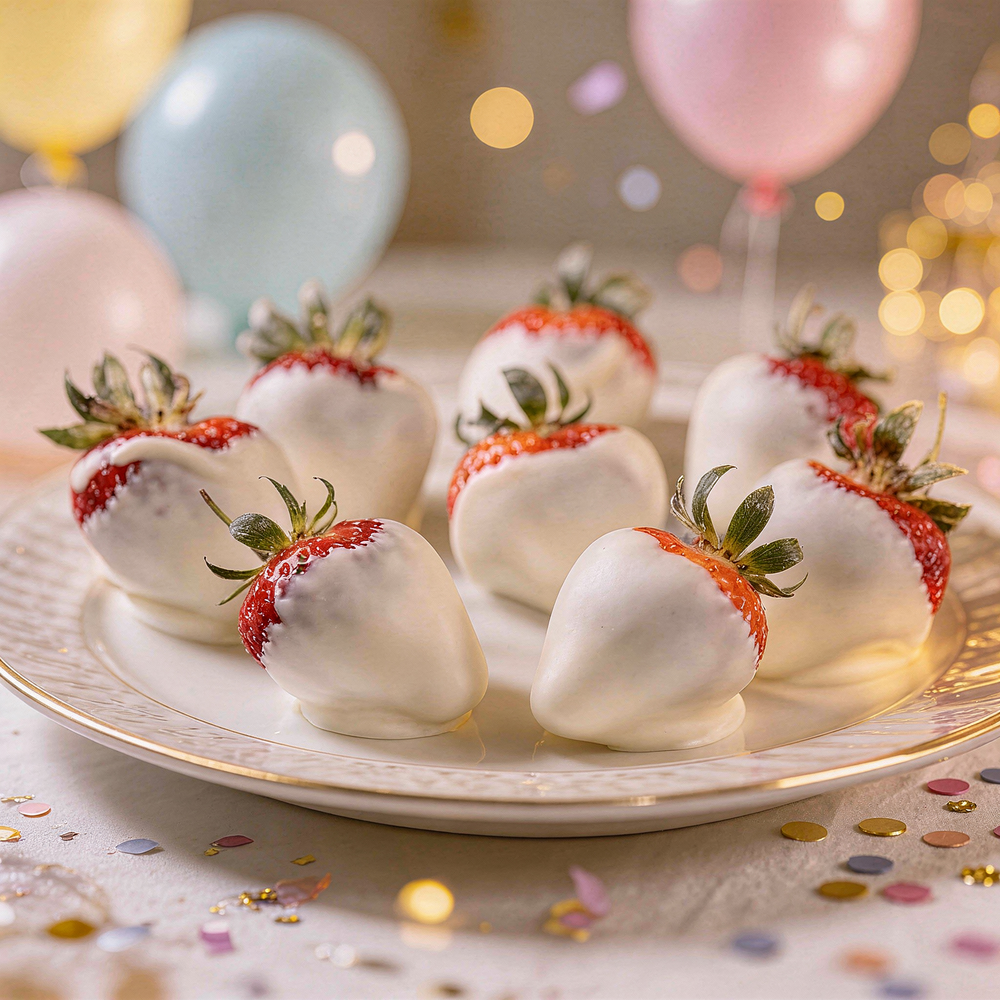 Birthday White Chocolate Covered Strawberries Chocolate Covered