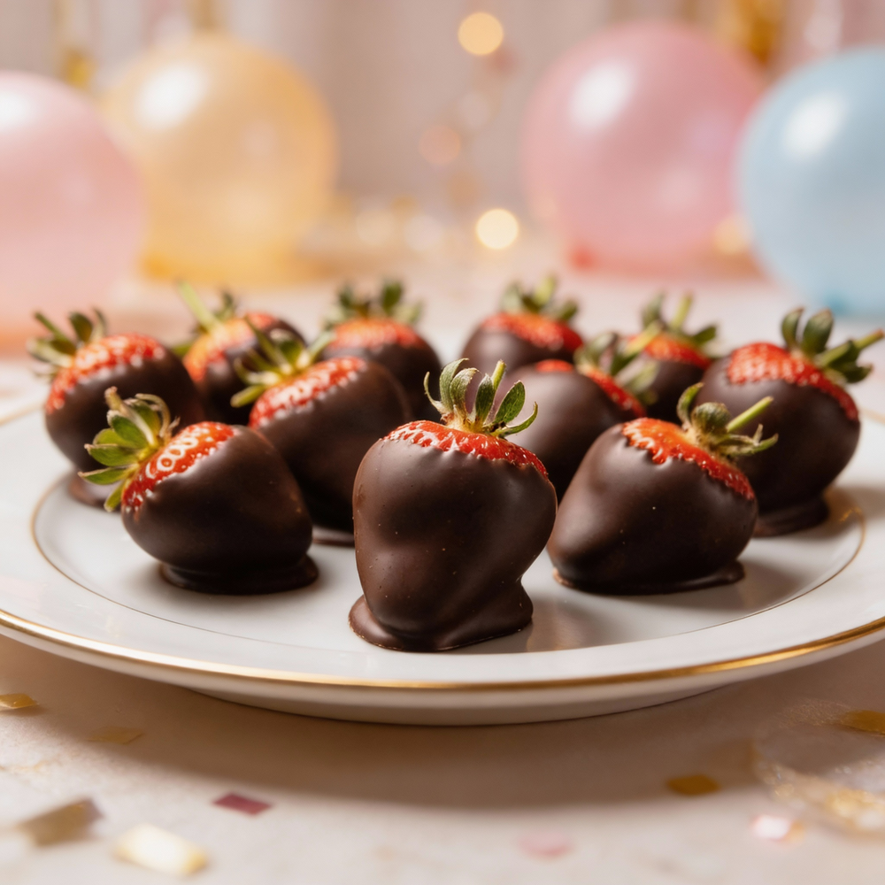 Birthday Dark Chocolate Covered Strawberries Chocolate Covered