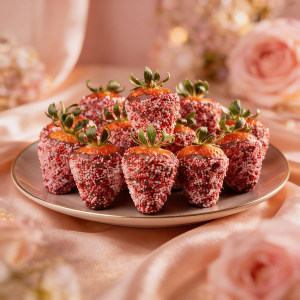 Her Favourite Milk Chocolate Covered Strawberries with Sprinkles Chocolate Covered