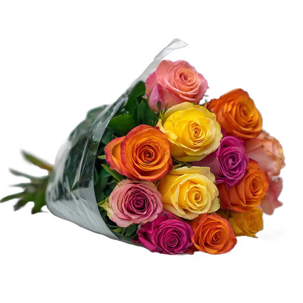 12 Assorted Roses Bouquet Chocolate Covered Bloomex